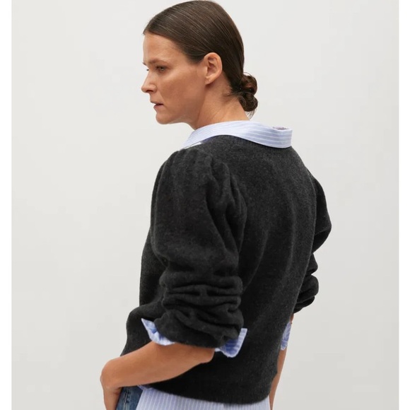 MNG black puff shoulder sweater - Picture 14 of 14